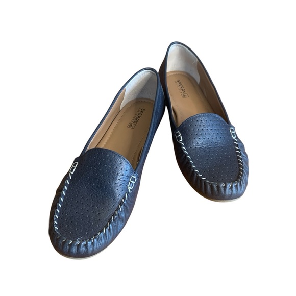 Sperry Top Sider Blue Georgia Loafer Slip-On Shoes Size 11M Preppy Nautical - Picture 1 of 8
